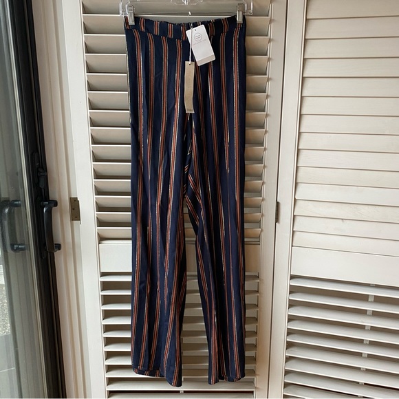 SALTWATER LUXE - Dover Bottom/Pants in Metallic Stripes Size XS - Picture 4 of 9